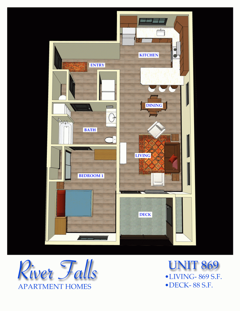 Floorplans River Falls Apartments